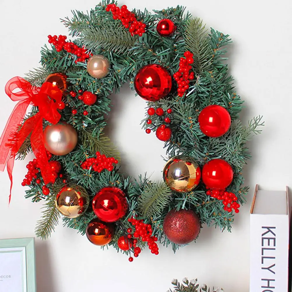 

Door Wreath Decorative Wreath Natural Ball Ornaments Decorative Wreath Christmas Wreath High Quality Door Wreath