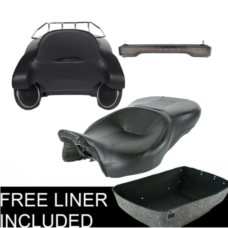 Мотоцикл King Trunk динамик задний светильник Rider ПАССАЖИРСКОЕ СИДЕНЬЕ для Harley Tour Pak