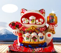 japanese feng shui open mouth lucky cat opening gift creative shop cashier decoration ceramic home decoration coin bank