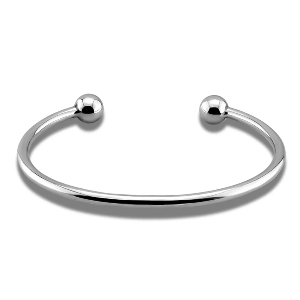 

Fashionable Solid 925 Sterling Silver Bracelet Female Contracted Bangle Bracelet Girl Both Men & Women Jewelry Accessories