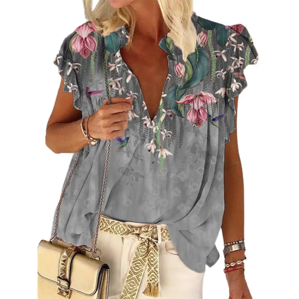 Блузки для женщин женская летняя футболка с v-образным вырезом коротким рукавом