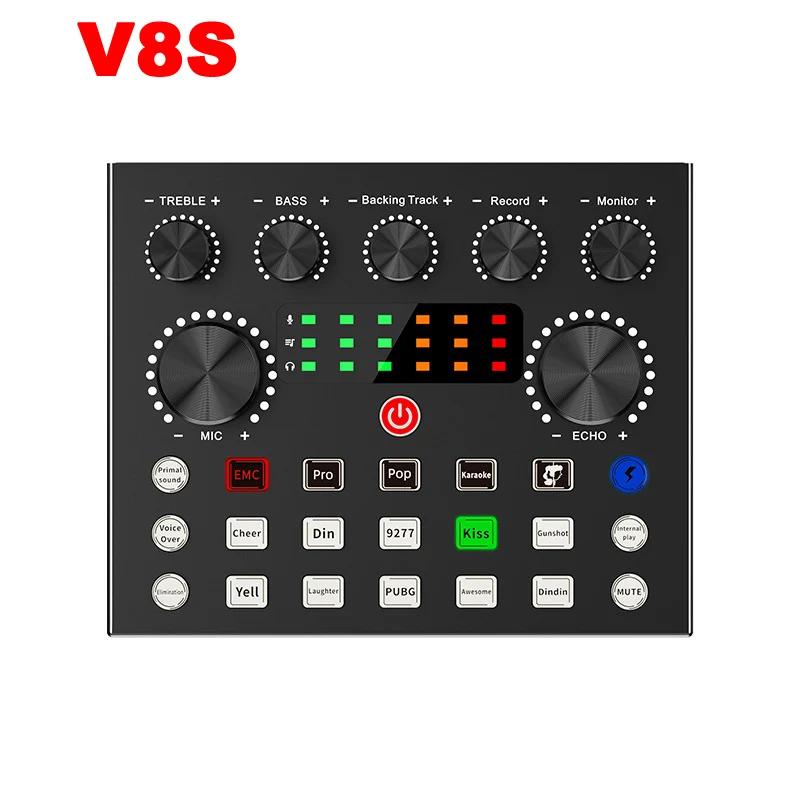 Внешняя звуковая карта V8S внешняя USB устройство для изменения голоса в реальном