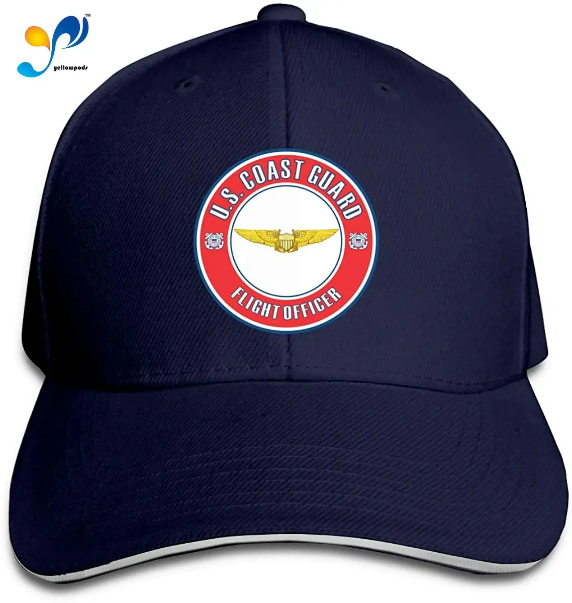 

US Coast Guard Flight Officer Badge Men Cotton Classic Baseball Cap Adjustable Size