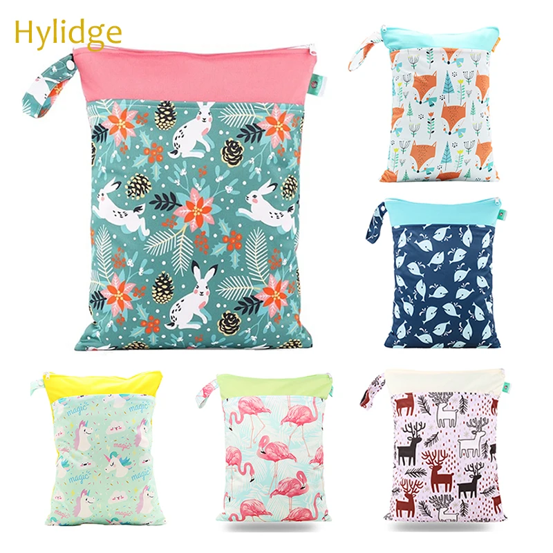 Hylidge многоразовая тканевая сумка для закусок, сумка для плавания 30*40 см, Детская маленькая сумка для подгузников для мамы, водонепроницаемая сумка для закусок, сумка для сэндвичей, ткань