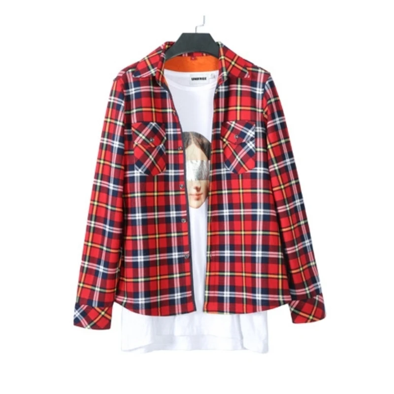 M-4XL Размер бархатная теплая женская рубашка в клетку топы с длинными рукавами