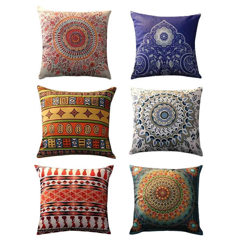 

1Pcs Soft Plush Pillow Case Vintage Style Multi Color Sofa Cushion Cover For Living Room Car Home Decor Pillow Cover 45x45cm