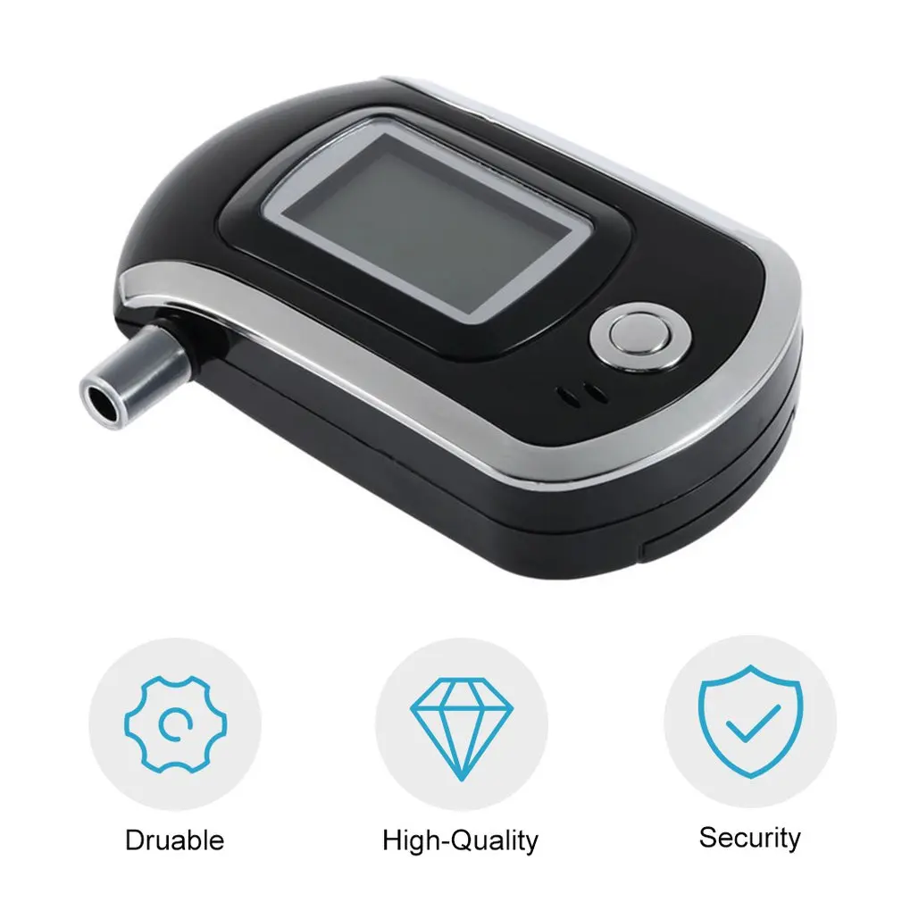 

Alcohol Tester Professional Digital Breathalyzer Breath Analyzer With Large Digital LCD Display 5pcs Mouthpieces