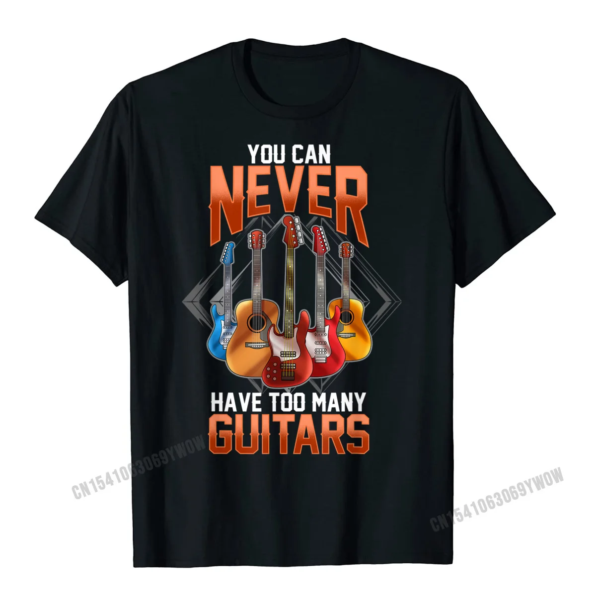 Guitar Shirts For Men You Can Never Have Too Many Guitars T-Shirt Printed Tshirts Funky Harajuku Cotton Customized Top T-Shirts