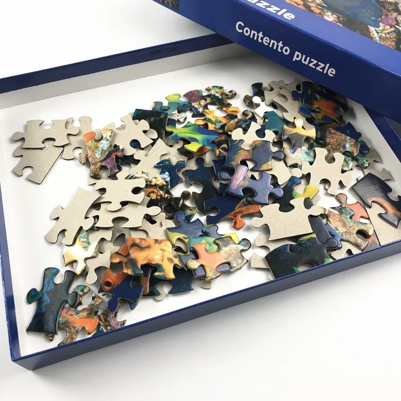 high quality Oil painting custom puzzle factory price 500 piece cardboard large jigsaw puzzles |
