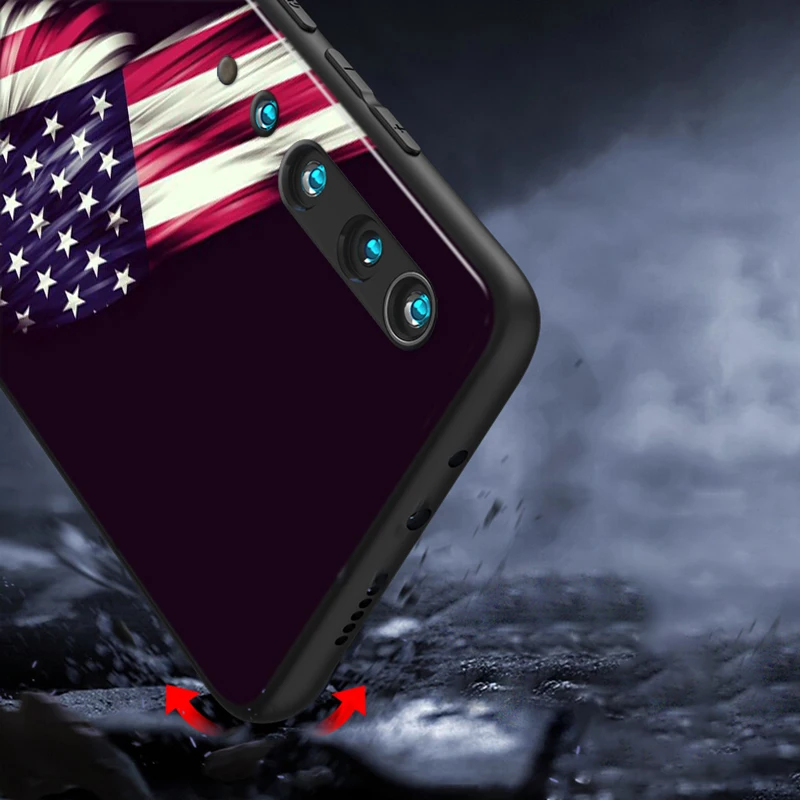

Silicone Cover America USA Flag for Xiaomi Mi 10 9T CC9 Pro Note 10 9 8 6 A3 A2 A1 Lite Play Mix 3 Black Phone Case