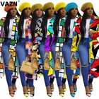 2020, высококачественные бриллиантовые комбинезоны VAZN в стиле ретро, пикантная Повседневная праздничная одежда в стиле Джокера, Женская облегающая Длинная Верхняя одежда с длинным рукавом