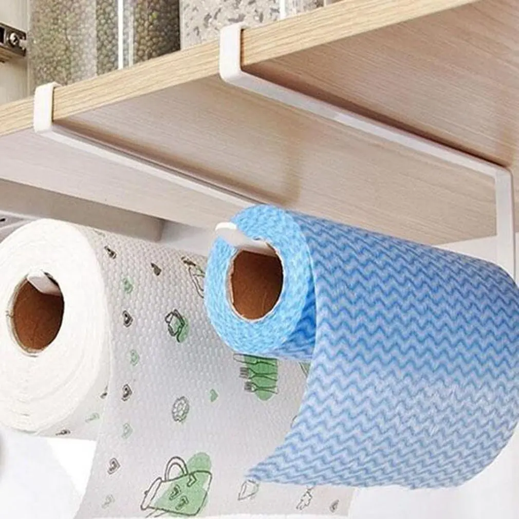 

Paper Roll Holder Towel Rack Home Storage Toilet Bathroom Storage Rack Hanging Shelf Kitchen Tissue Accessoriy Wall Stand Hanger