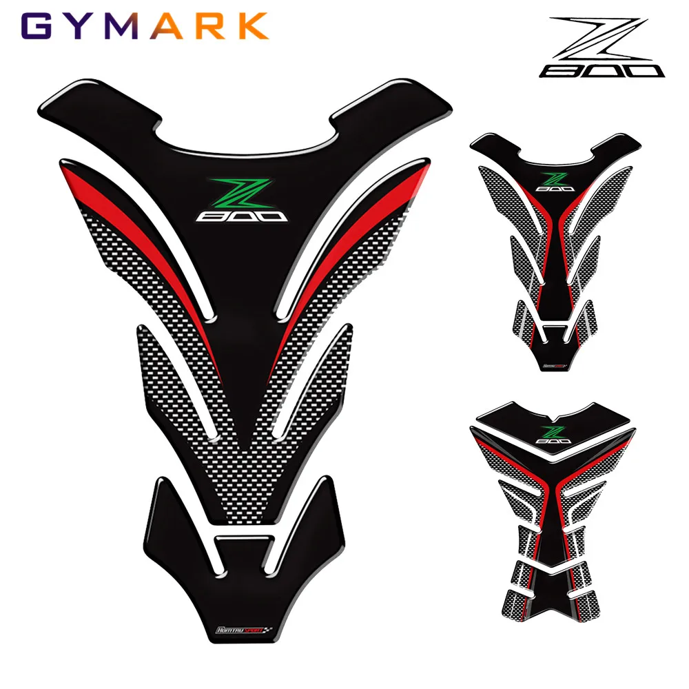 

For Kawasaki Z800 Motorcycle 3D Carbon Fiber Fuel Tank Pad Protection Sticker Fuel Tank Decal