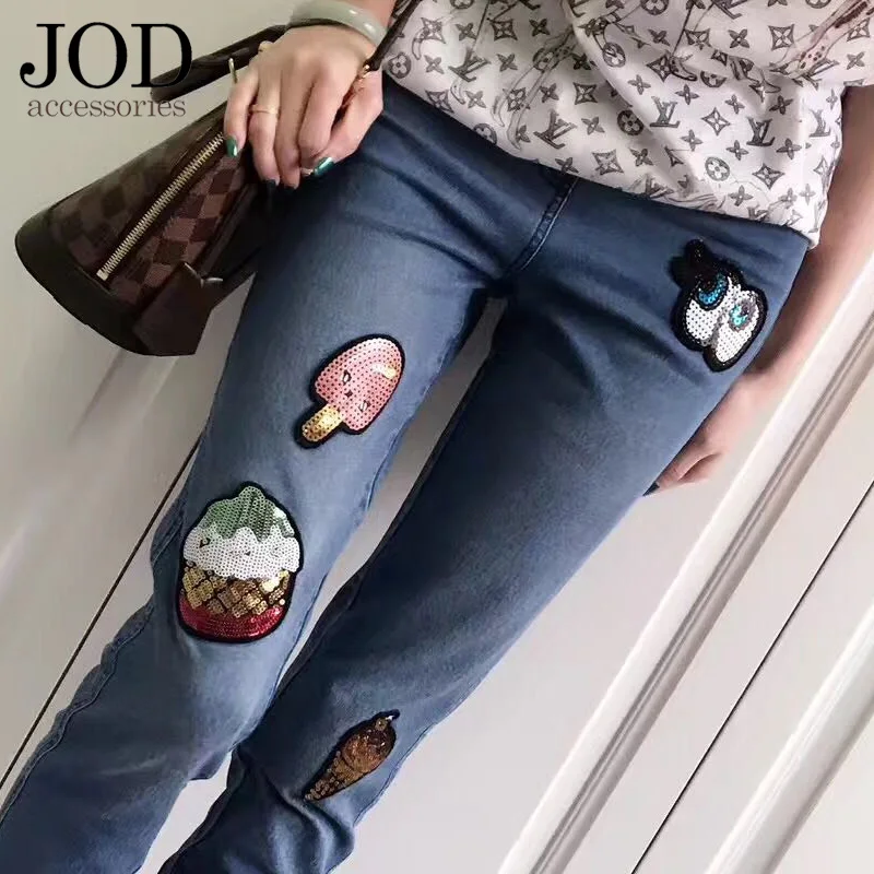 Блестки патч на одежду стикер железа вышивки патчи для аппликация пришить значок