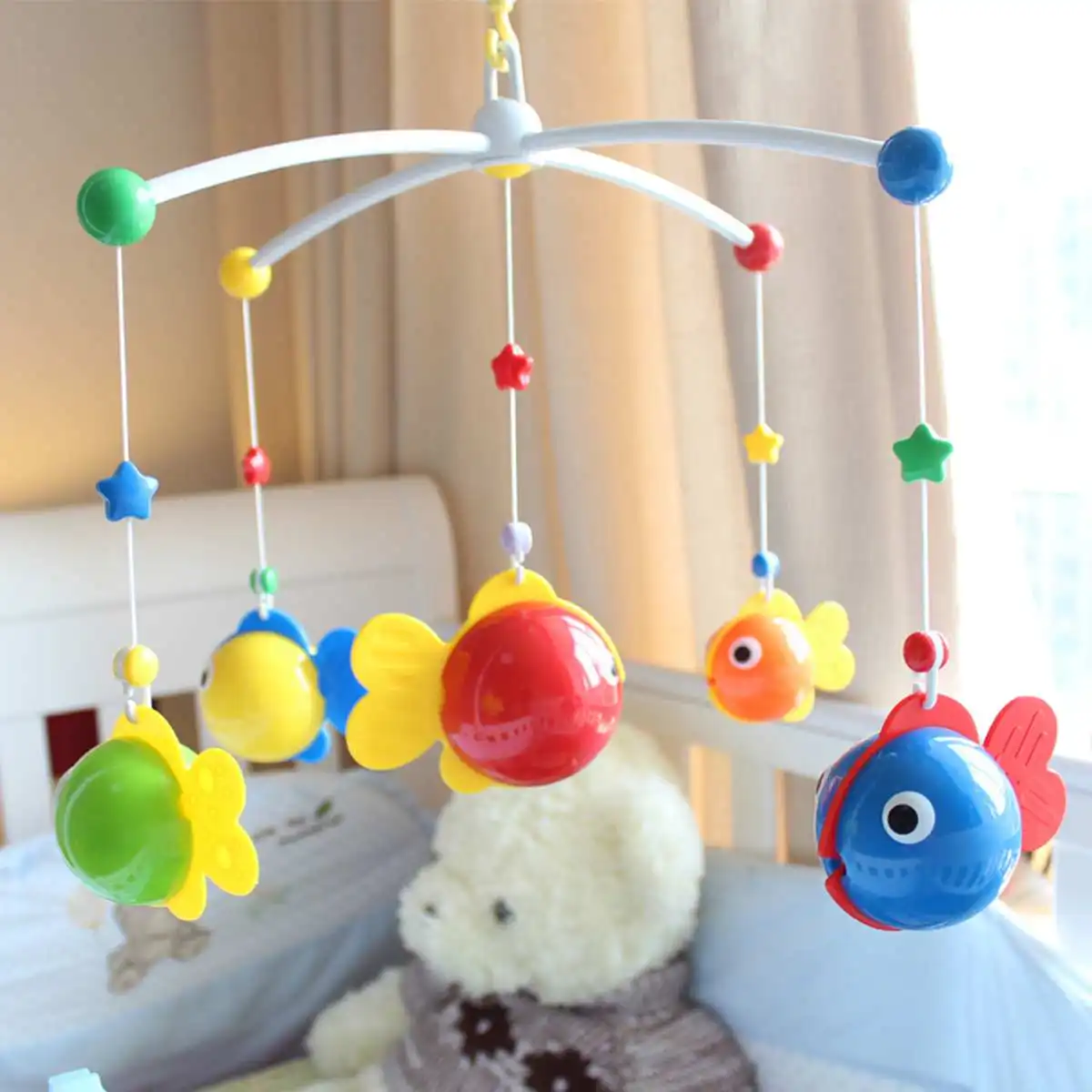 

Multifunctional Baby Music Bed Bell Crib Bell Decorative Ornaments Rotation Appease Educational Toys Musical Mobile