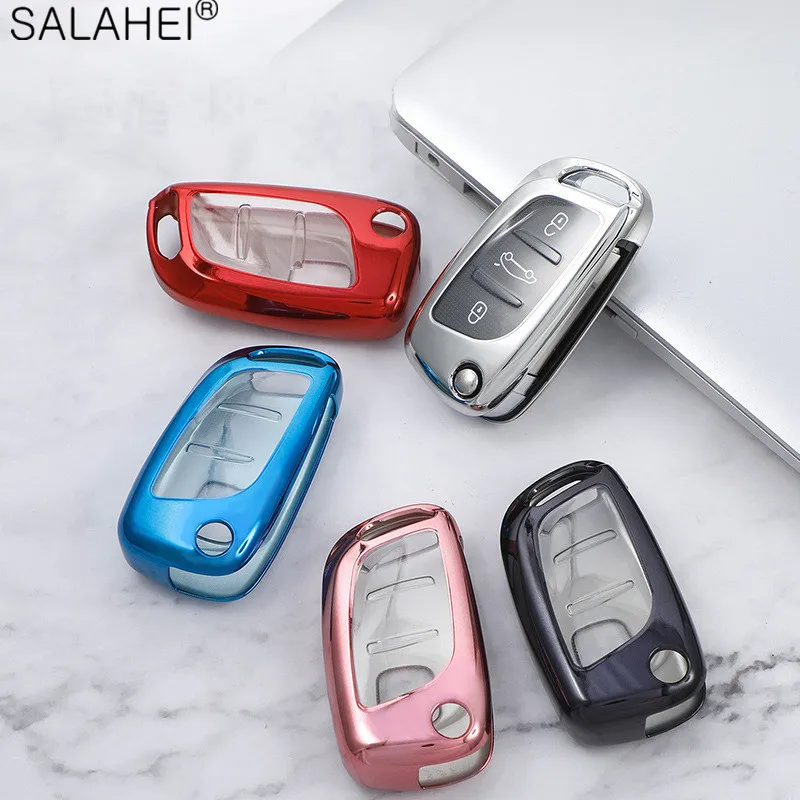 

TPU Car Key Case Full Cover For Peugeot 107 207 307 407 308 607 3button Car Protection Accessories Shell