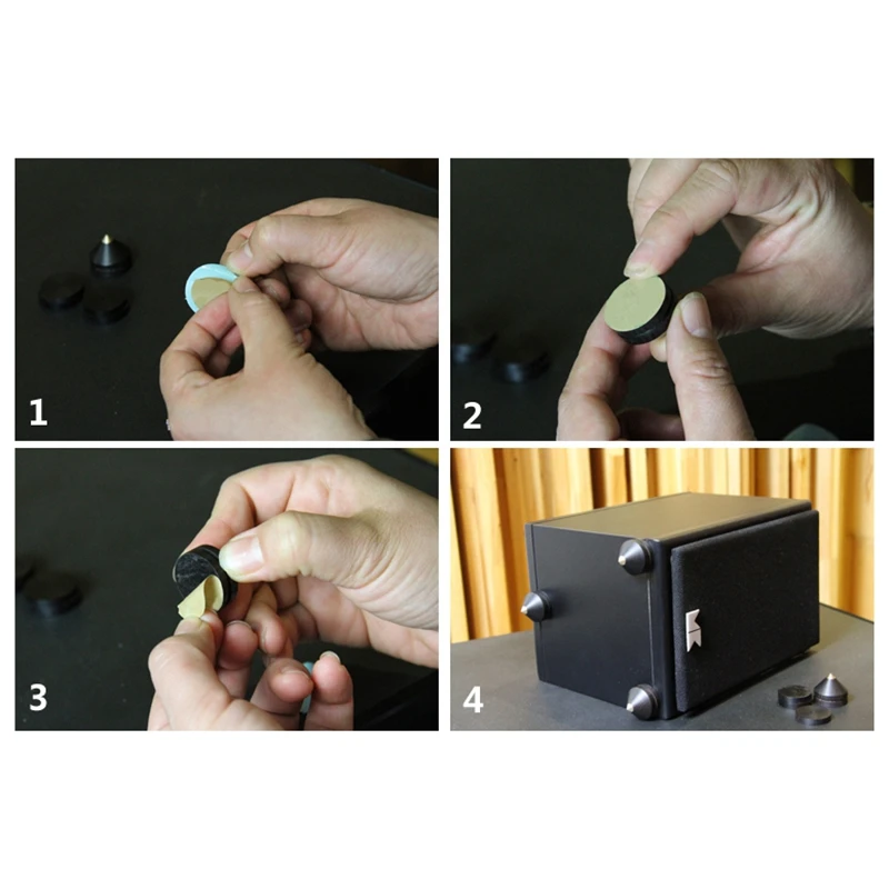 4 комплекта акустических систем подставка для ног коврик деревянный эбеновый