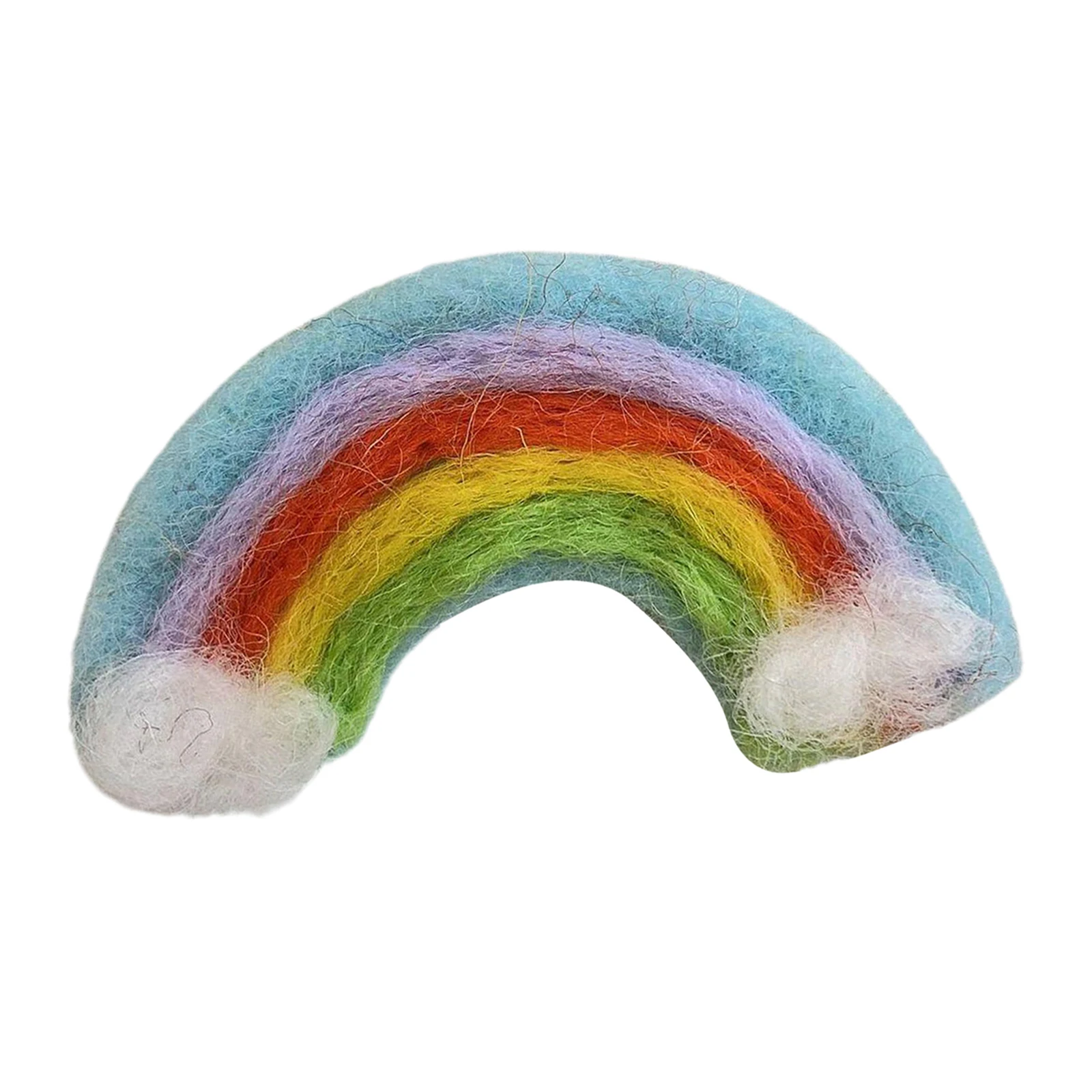 

Rainbow Handmade Cute Soft Wool Felt Hairpins for Bangs Women Wedding Daily