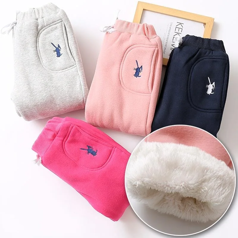 

Winter Flannel Cotton Boys Girls Pants Child Winter Kids Children Boys Girls Clothes Kids Velvet B Casual Thick Sports Trousers
