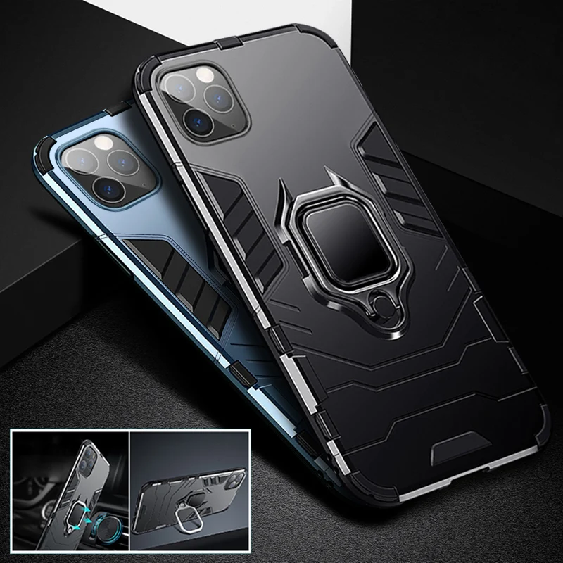 Противоударный гибридный защитный чехол для iPhone 11 Pro max Магнитный с кольцом и