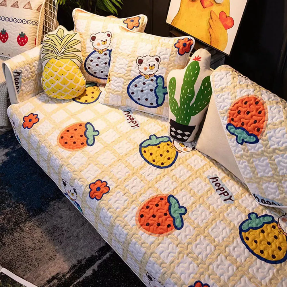 Комплект чехлов для дивана в гостиную красивое Хлопковое одеяло модное мягкое и