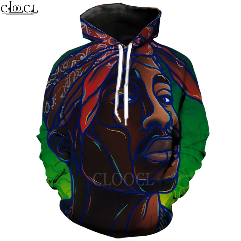 Модные худи HX в стиле рапера Амару Шакура 2pac Тупак с 3D принтом Harajuku спортивная