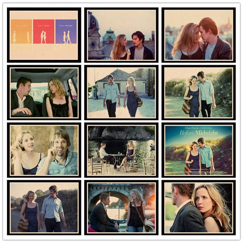 Классический кинопостер Perfect JL Before Sunrise Sunset Midnight HBA12 | Дом и сад