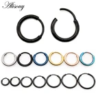 Маленькие круглые серьги Alisouy в стиле панк для женщин и мужчин, кольца-зажимы для ушей, ушной раковины, носа, для трагуса септума, 2 шт., ювелирные изделия для пирсинга тела