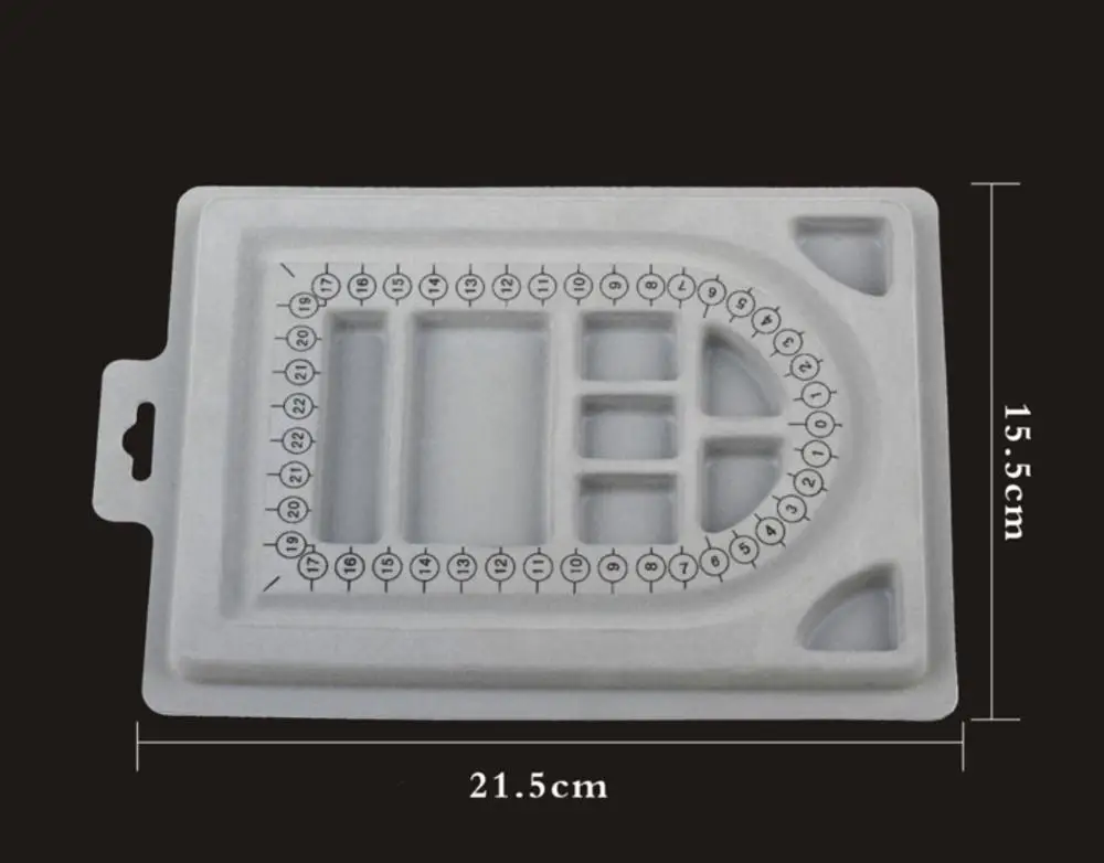 Neck-Mini-22x16cm Бусины Верстаки Размер мерная пластина Флокированная доска из бисера лоток DIY ремесло ювелирных изделий Инструменты Подвески Изготовление ювелирных изделий нанизывание - Цвет: Neck-Mini-22x16cm