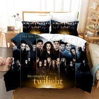 twilight series duvet cover and pillowcasesa vampire hot movies quilt covers fashion 3d bedding set for adults bed linens