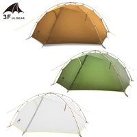 3f ul gear green and white 4 season camping tent 15d nylon double layer waterproof tent for 2 persons