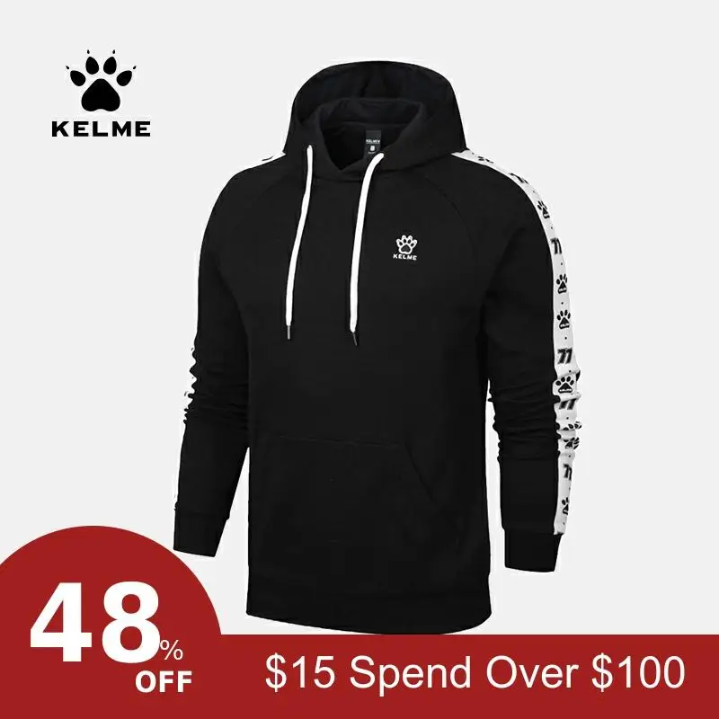 KELME спортивный свитер мужской с капюшоном пуловер с длинными рукавами вязаный свитер 3671021