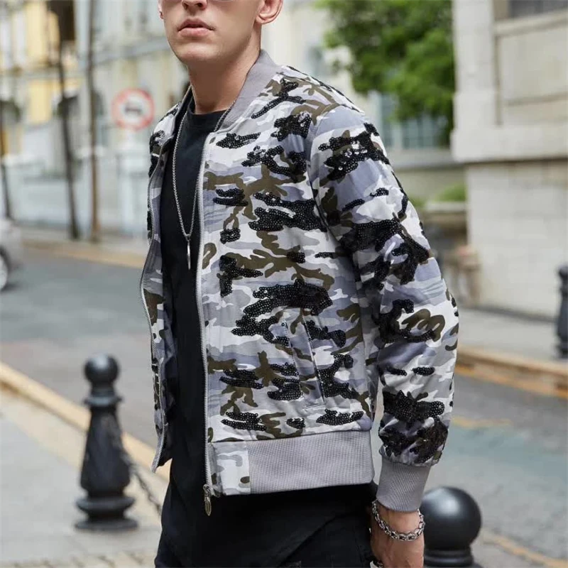 

Ranger decorative Street lens shooter hip hop men's Baseball Necklace Fashion camouflage jacket