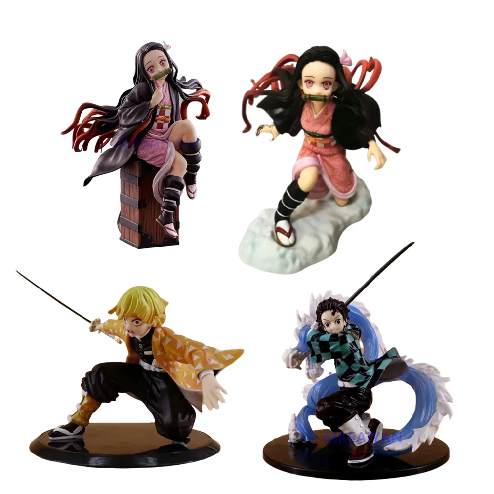Kimetsu no Yaiba фигурки героев аниме Kamado Tanjirou Nezuko Demon Slayer Zenitsu фигурка коллекционера Рождественская демоническая игрушка кукла