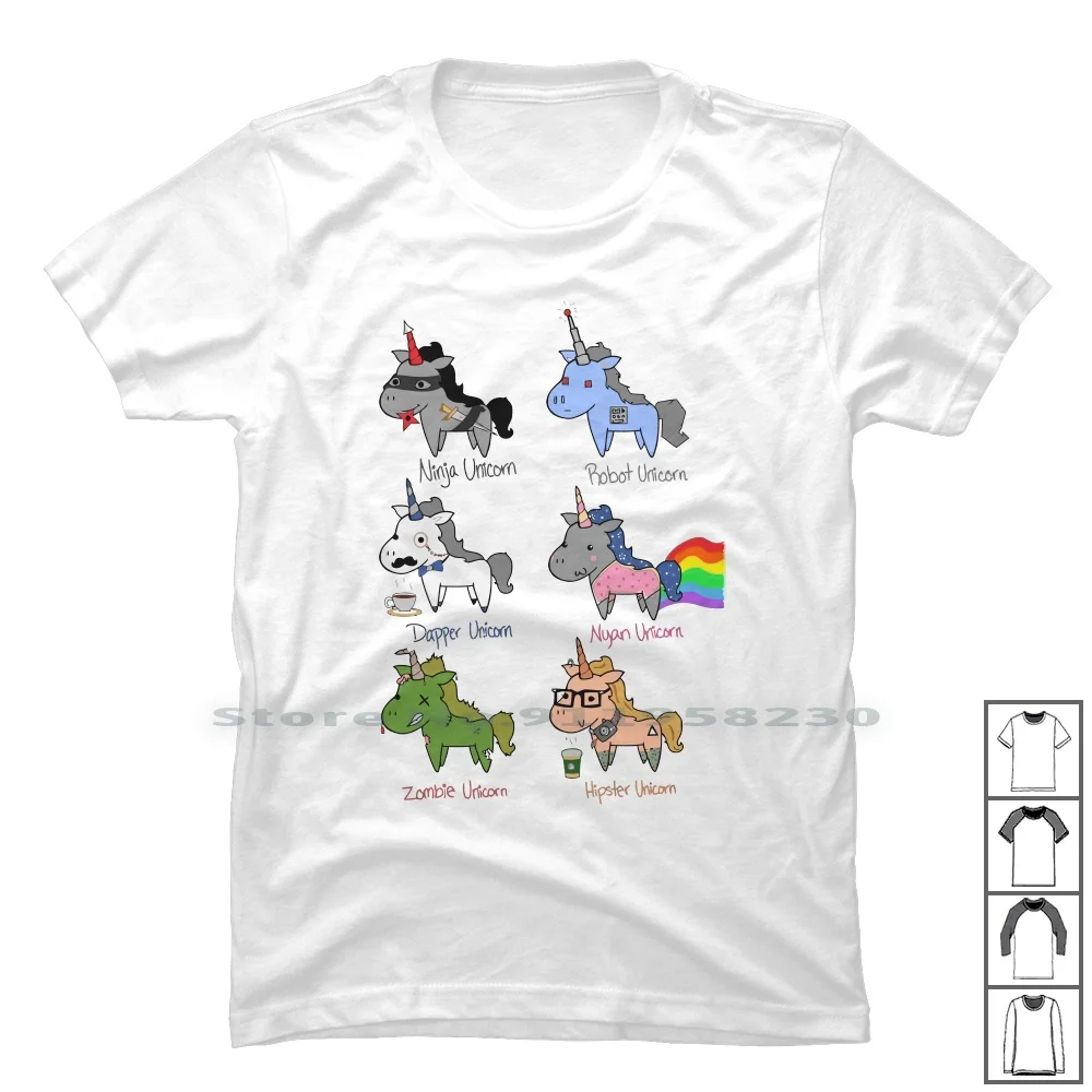 Забавная футболка с единорогом 100% хлопок хипстер робот Оман Нико Кукуруза Uni Fun Ny Ja Забавный зомби