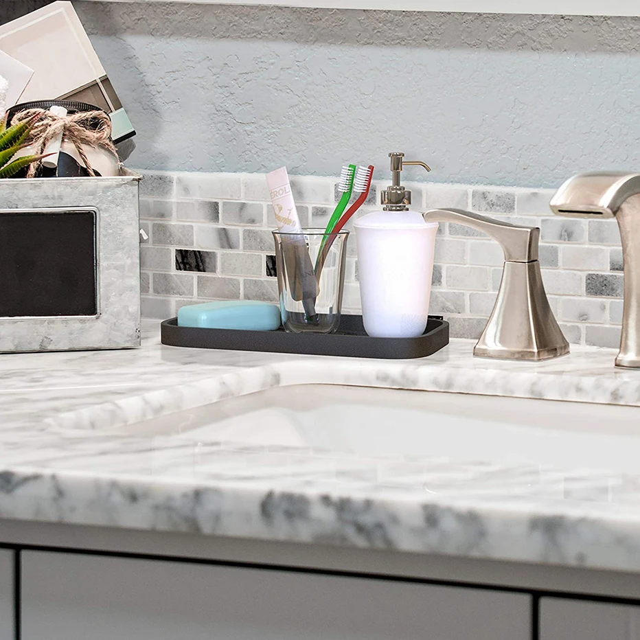 Силиконовый Лоток для слива раковины нескользящий губчатый диспенсер мыла и