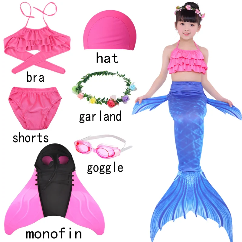 Женский летний пляжный костюм русалки женский купальник с хвостом и Ластами -
