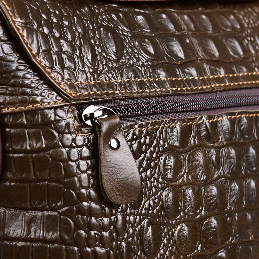 Бренд GO LUCK мужская сумка мессенджер из натуральной кожи аллигатора мужские сумки