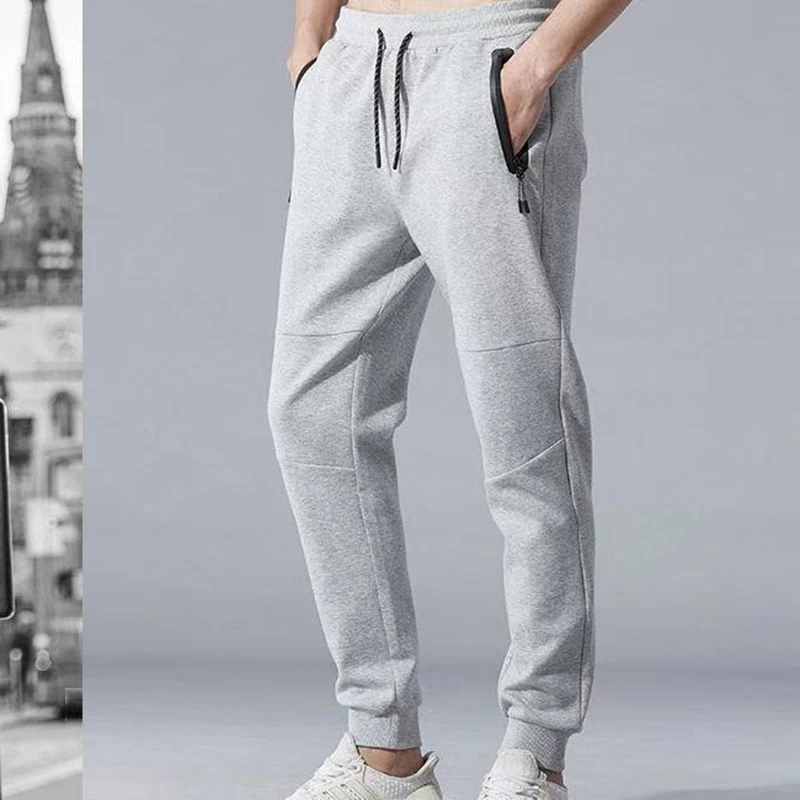 

New autumn and winter loose casual sports pants men's spring and autumn new style double-sided cotton trousers