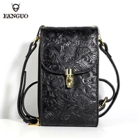 2020 genuine leather crossbody bag for women multifunction wallet card slots phone holder shoulder bags ladies messenger bag