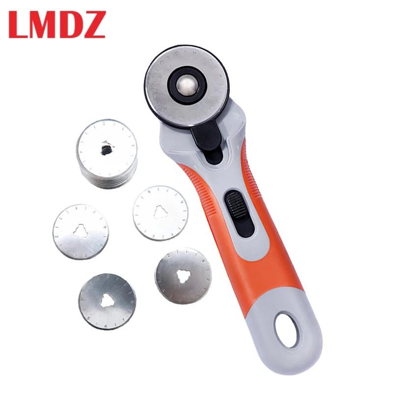 

PIC Tailor Supplies 45mm Patchwork Tools Safe Roller Wheel Round Knife For Hand Cutting Leather Fabrics Wheel Knife Rotary Cutt