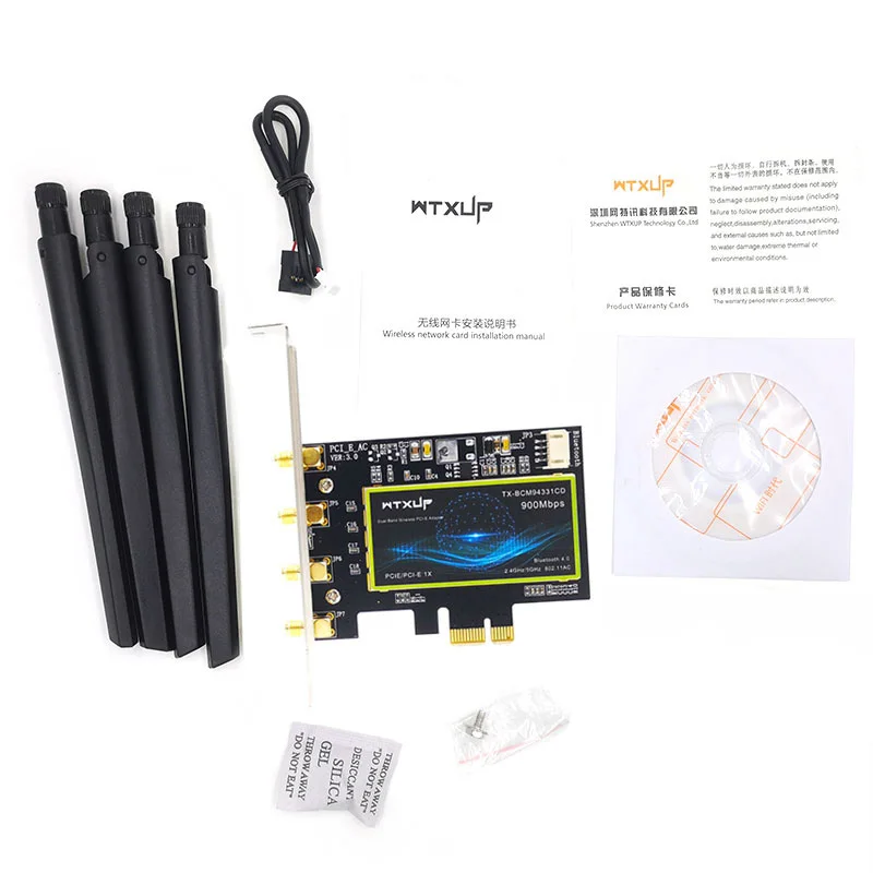 Двухдиапазонная сетевая карта BCM94331CD BCM94360CD беспроводная Wi-Fi PCIE Bluetooth 4 0 адаптер 900