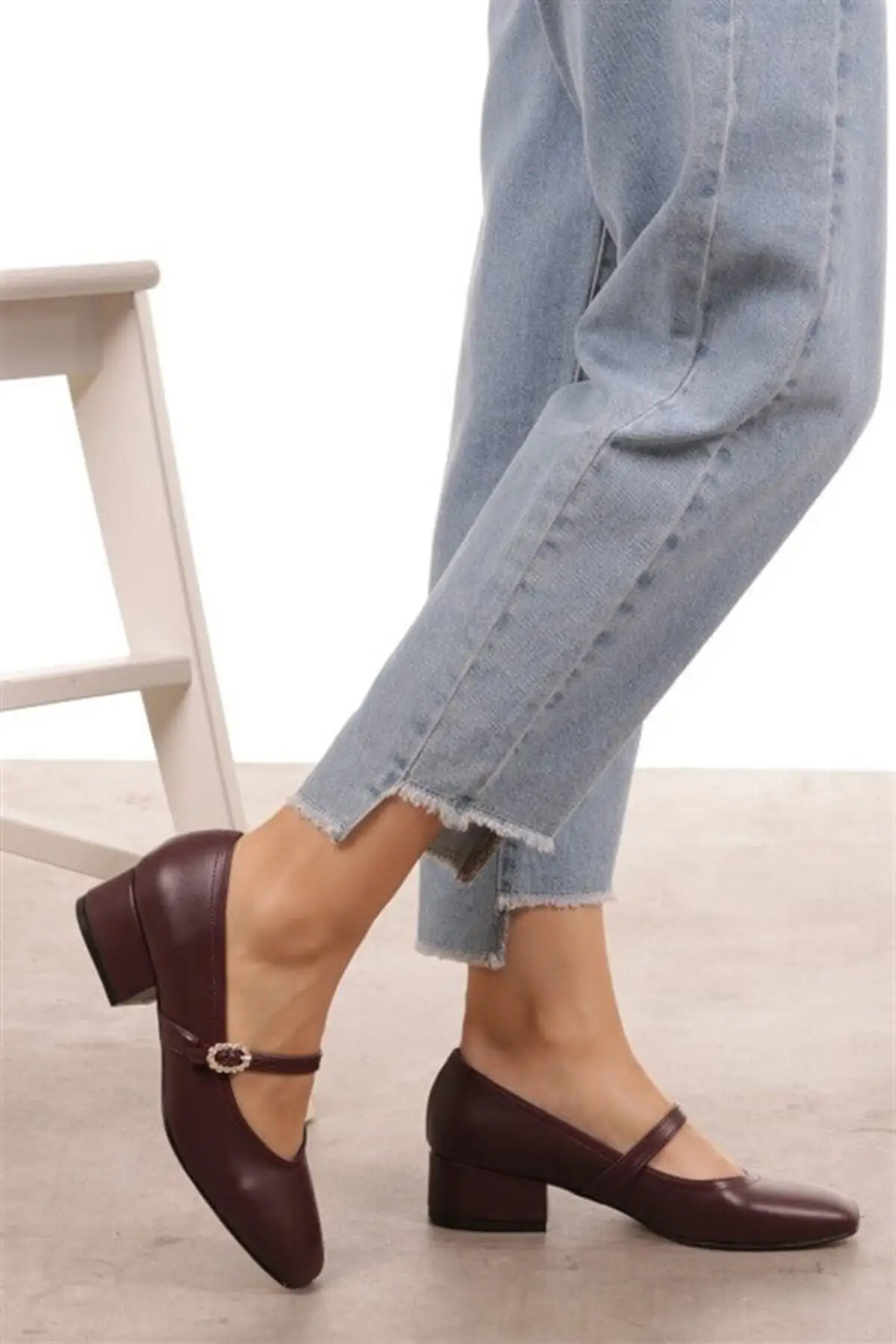 Бордовые Туфли на каблуке со стразами Mio Gusto Джулия | Обувь