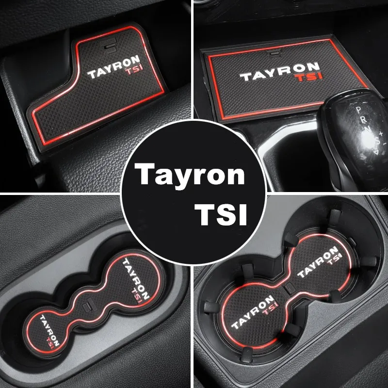 

3D Rubber Mat For Volkswagen VW Tayron TSI 13pcs Lnterior Anti Slip Mat Door Slot Pad Cup Cushion Groove Mat Car Accessories