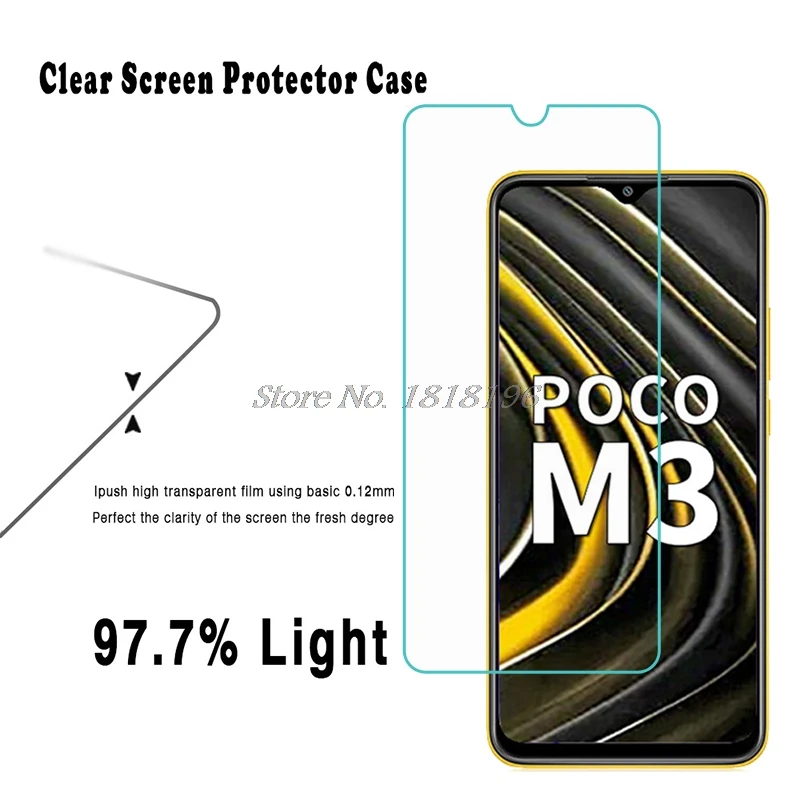 Для Xiaomi Poco M3 закаленное стекло 9H протектор экрана для смартфона ЖК пленка Pocophone