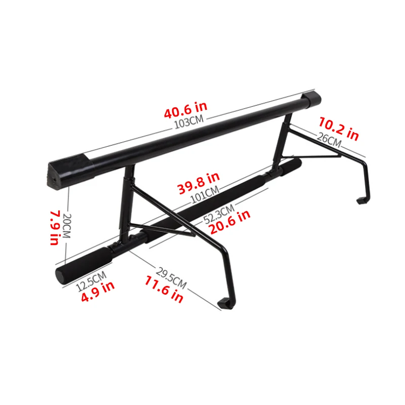 

Foldable Indoor Door Horizontal Bar Frame Multi-functional Doorway Pull Up Bar Door Bar Chin Up Bar Home Fitness Equipments