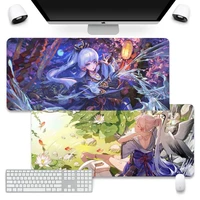 kamisato ayaka girl genshin impact gamer soft mouse pad company xl large keyboard pc desk mat takuo anti slip comfort pad
