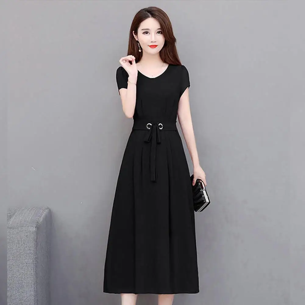 Женские платья с коротким рукавом Yfashion летние элегантные женская одежда офисное