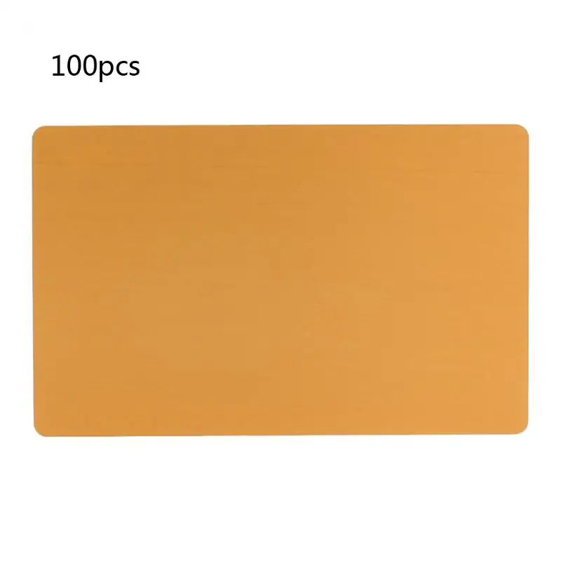 

100Pcs Blank Engraved Custom Visiting Name Cards Aluminium Alloy Business Cards WXTE