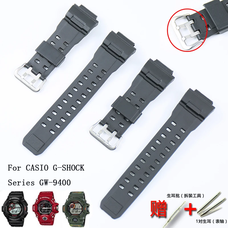 Ремешок резиновый для Casio G-SHOCK series GW9400 мужской спортивный Воздухопроницаемый